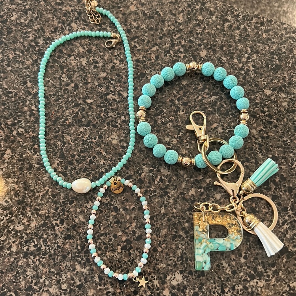 Erimish bracelet, and a necklace, keychain